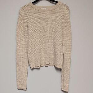 Poof! Cream Knit Crew Neck Sweater
